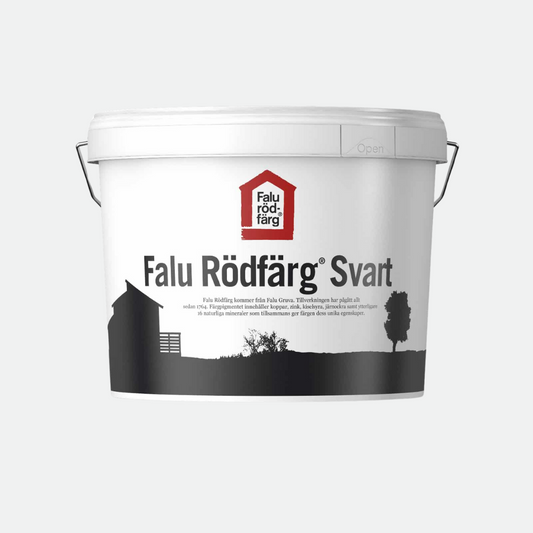 Falu Rödfärg Original melna– autentiska zviedru fasādes krāsa no Zviedrijas | 10L