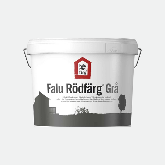 Falu Rödfärg Original pelēka– autentiska zviedru fasādes krāsa no Zviedrijas | 10L