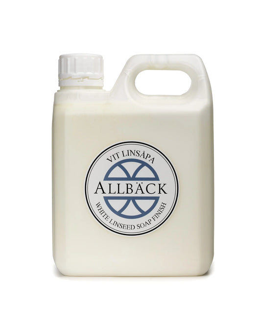White Pigmented Linseed Oil Soap Allbäck – 1 L